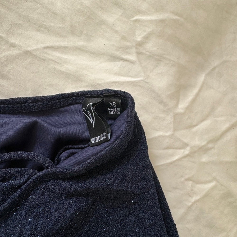 Windsor Midnight Blue Ruched Mini Dress - Picture 4 of 4